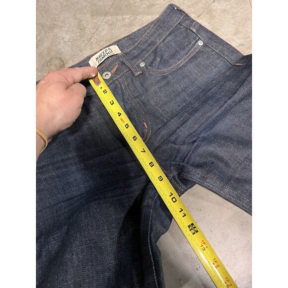 Naked And Famous Mens Selvedge Blue Jeans 28 X 28 Zip Fly - Picture 11 of 13